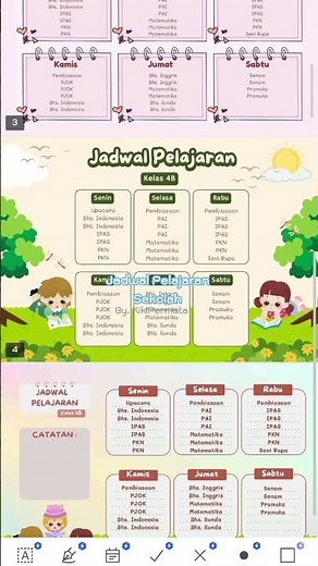 jadwal Pelajaran. Tinggal edit dan Print by Canva. #jadwalpelajaran #jadwal #fyp #sekolahdasar