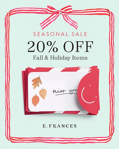 1.8K views · 222 reactions | Since 2013, encouraging real connection one small gesture at a time. E. Frances is the home of Little Notes® and happy paper goods. | E. Frances Paper | Facebook