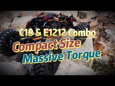 C18 & E1212 Sensorless FOC Power Combo for 1/18 RC Crawlers.