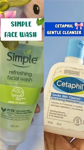 “Simple face wash 🍃 vs Cetaphil gentle cleanser🔹️ pH Test 🧪 | #Skincare #pHTest #FaceWash”
