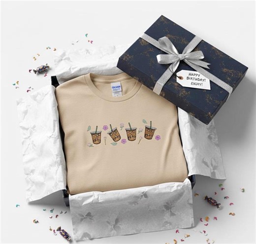 Embroidered Coffee Lover Shirt, Wildflowers and Coffee Bean Shirt, Trendy Boho Coffee Graphic Tee, Cute Caffeine Addict Gift,coffee Mom Gift - Etsy