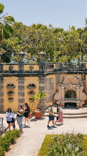 How about adding Vizcaya to your weekend plans? ✨ Previously known as Villa Vizcaya, this former villa and estate of businessman James Deering now offers a historic Main House and 10 acres of lush, waterfront Italian gardens to all visitors. If you want to find a piece of Europe in the heart of Miami, come visit us! We’re open Wednesday through Monday, from 9:30 a.m. to 4:30 p.m. Reserve your tickets online at vizcaya.org/welcome. And don’t forget to send this video to someone you want to visit 