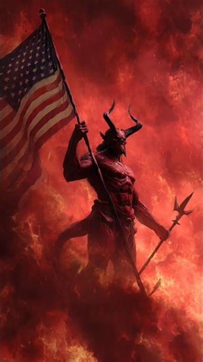 monster holding flags #funk #music #phonk #ai #scary #flag