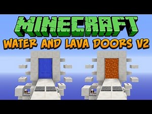Minecraft: Water And Lava Doors V2 Tutorial