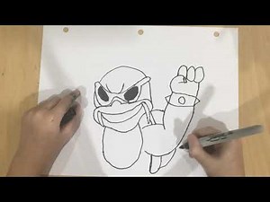How to draw Roy Koopa the Koopaling from Mario Bros.