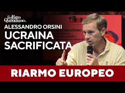 Orsini on Italy’s Future: “They Are Setting the Stage for an Even Worse War”