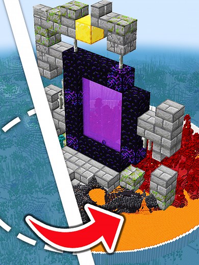 Transformed Nether Portal Minecraft Hardcore Structure Design