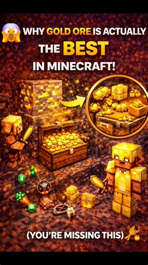 😱 Why Gold Ore Is Actually the BEST in Minecraft! (You’re Missing This) 🪙🔥