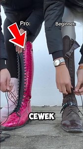 Boot-Lacing Speed ​​Contest: Pro vs. Beginner! Who Wins? 🥾💨
