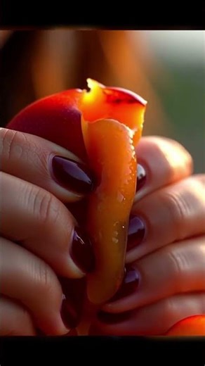 Satisfying Nectarine Cutting ASMR 🍑 #asmr #satisfying #fruit #relaxing