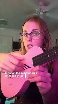 Easy beginner ukulele fingerpicking pattern 💕 #ukulele #tutorial #ukelele #music