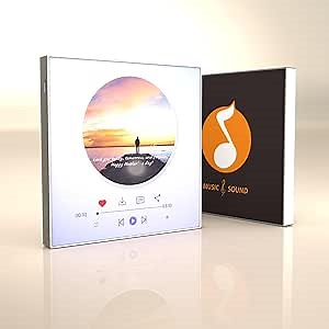 【Updated Version】 Customizable Music Refrigerator Magnet with 120mm Touch - Controlled Metal Frame, 9H Playtime, 30D Standby, Hi - Fi Sound - Ideal for Parties & Gifts (Template 06)