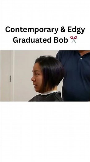 Contemporary & Edgy Graduated Bob 💇‍♀️ | Step-by-Step Cut for Bold Shape ✂️🔥