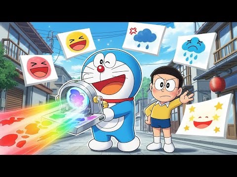 Doraemon and the Mood-Painting Machine! 🎨😄😡 | Funny & Magical New Cartoon Episode