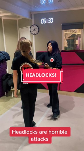 HEADLOCKS! Being put in a headlock is horrible! It hurts and gives your attacker full control to move you or even throw you to the floor. If you can reach for the attackers eyes and nose you can cause them enough discomfort that they will loosen their hold - giving you a chance to hit back and escape! Would you be able to do this? #womensselfdefence #womessafety #girlsjustwanttowalkhomesafe #500rising #kravmaga @