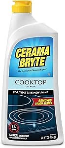 Cerama Bryte Removes Tough Stains Cooktop and Stove Top Cleaner for Glass - Ceramic Surfaces, 1-28 oz