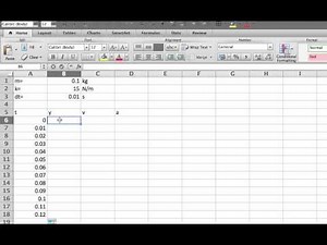 Oscillating Spring with a spreadsheet