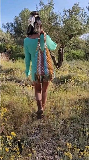 DIY Macrame Net Bag - Tutorial on my youtube channel! #macrame #macramebag #netbag #diy #handmade