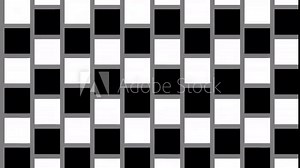 Mesmerizing black-and-white animation: shifting columns of squares (optical illusion). Each column opposes the direction of its predecessor, creating a dynamic visual tapestry.