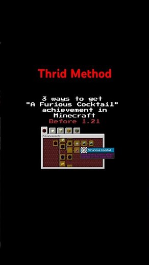 How to get "A Furious Cocktail" in Minecraft #minecraft #achievement #gaming #minecraftbuilding JDM