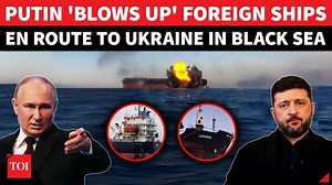 Putin’s 3rd revenge strike in 24 hours: Ukraine panics as Russia bombs 2 ships in Black Sea Russia’s war in Ukraine spills deeper into the Black Sea as Kyiv accuses Moscow of striking two civilian cargo vessels near Ukraine’s southern coast. Ukrainian officials say the ships — one bound for grain loading at Chornomorsk and another carrying soybeans near Odessa — were hit in separate attacks, killing a Syrian crew member. Ukraine’s Restoration Minister Oleksiy Kuleba has called the strikes a deli