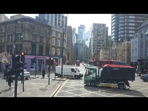 London bus route 135. Old Street to Isle of Dogs | POV Window View 4K #london #exploringlondon
