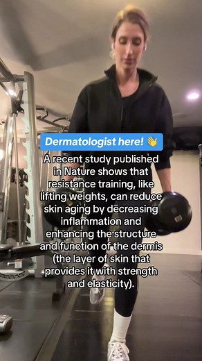 Skin gains 💪🏼 #skincare #skintok #dermtok #dermatology #fyp #weightlifting #strengthtraining #fitnessmotivation #workout #getfit #healthylifestyle #glowingskin #healthyskin #antiaging #antiagingtips