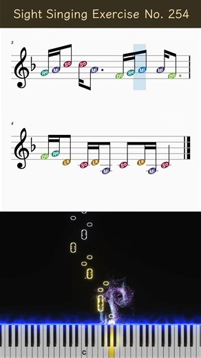 Daily Sight-Singing Exercise No.254 | Intermediate: One Flat(Key F), Movable Do