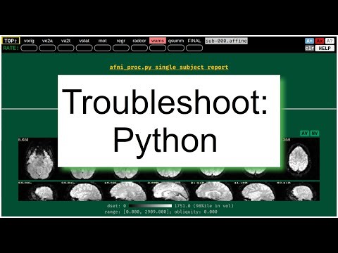 [AFNI Academy] APQC HTML: Troubleshoot Python