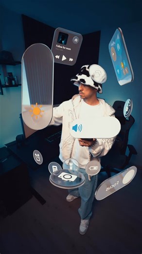 Tony Lopez | 3D Vfx on Instagram: "Liquid Glass edits-Comment « PDF » to get guide for free. 🎁 This is my take at the new IOS design, I imagined it in VR and processed it through @adobe after effect and Cinema4D 💻 Doing the HUD in 3D really changes everything on how the deformation of the glass reacts and I m in love with the result 🤩 #vfx #appleios #cinema4D"