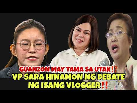 SARA DUTERTE HINAMON NG DEBATE NG ISANG VLOGGER! GUANZON MAY TOP4K?