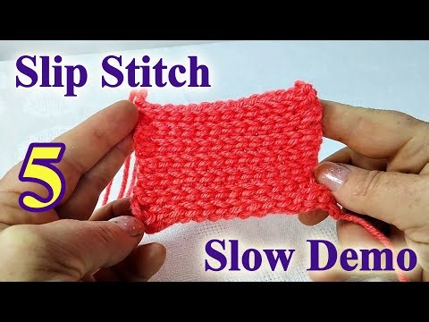 Crochet for Newbies: Easy Slip Stitch, Ribbing crochet pattern, Slow + Charts #5
