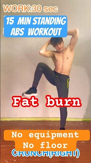 15 MIN STANDING ABS WORKOUT | No Equipment | Fat Burning Core
