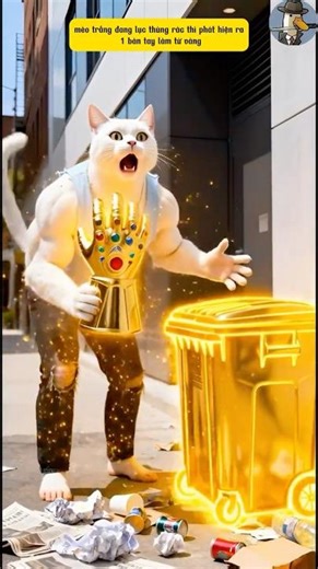 White Cat finds the "Golden Hand"... and the mysterious ending behind it #ai #shorts #cat #cute #...