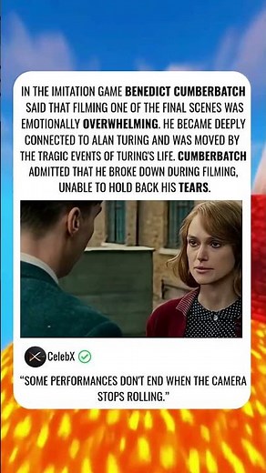 Benedict Cumberbatch Broke Down Filming This Scene 😢 #TheImitationGame #shorts
