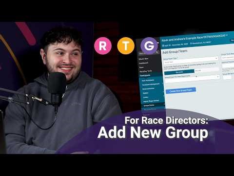 For Race Directors Add New Group
