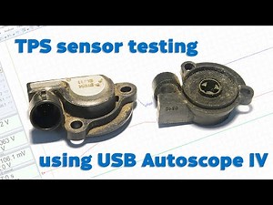 USB Autoscope Throttle Position TPS sensor testing