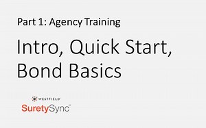 SuretySync Agency Training - Video 1 of 2