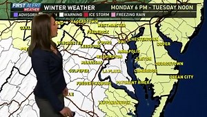 Meteorologist Erica Grow says there is heavy accumulating snow in the forecast for Monday evening to Tuesday morning. http://on.wusa9.com/1eJ29no | WUSA 9