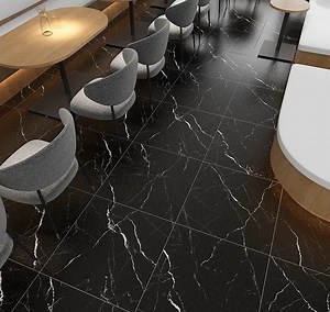 [Hot Item] Back Splash Wall Digital Print  Ceramic  Indoor Black and White Rustic Floor Tile for Hotel Decoration