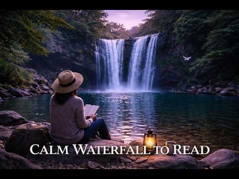 Calm Waterfall to Read | Peaceful Nature Sounds & Relaxing Waterfall Ambience