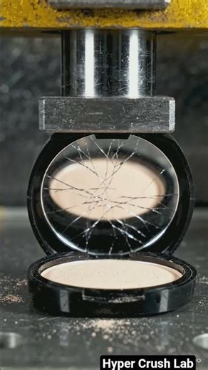 Hydraulic Press vs Face Powder 💥 Extreme Compact Powder Crush! #shorts