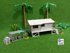 Jungle Outpost - 3D Printed Terrain WWII & Diorama for Your Favourtie Tabletop Games, Pacific WWII Terrain, Scales 1/100, 1/87, 1/72, 1/56 - Etsy