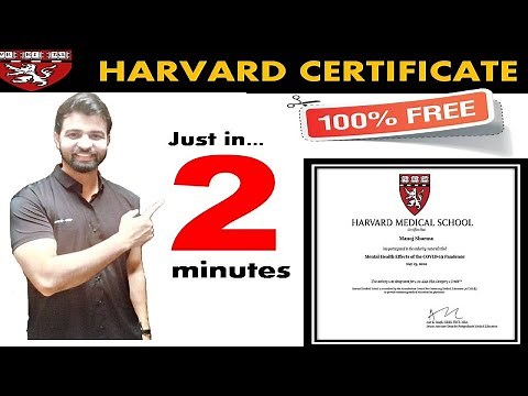 Harvard Free Certificate Courses / Free Online Courses with Certificate