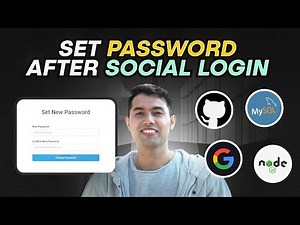 Set Password After Social Login in Node.js & MySQL🔥NOT Reset Password
