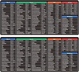 Excel/Word/PPT/Office/Windows Shortcuts Mouse Pad,Excel Mouse Pad Shortcuts,Word/Excel Shortcuts Cheat Sheet Mouse Pad,Mouse Pad with Keyboard Shortcuts,Mouse Pad with Shortcuts