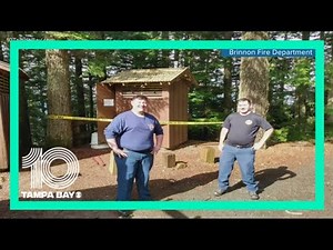 Woman rescued after falling in outhouse trying to get phone