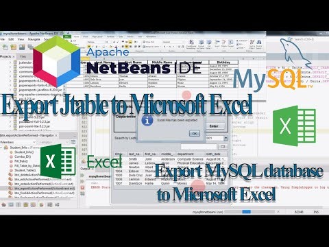 Netbeans 15 with MySQL Programming #16: Export MySQL data to Excel Export Jtable to Excel