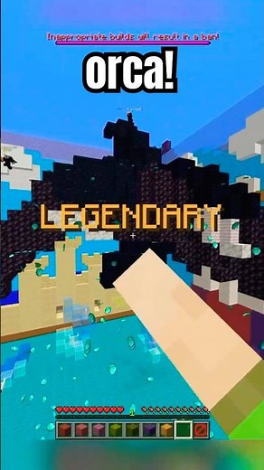 Building a LEGENDARY ORCA in under 5 MINUTES! #buildbattle #minecraft #hypixel #shorts