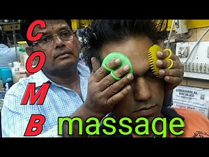 Intense Asmr comb head massage by old school barber